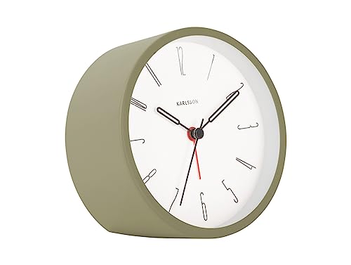 Karlsson [DL] Alarm Clock Belle Numbers Iron Moss Green - von Karlsson