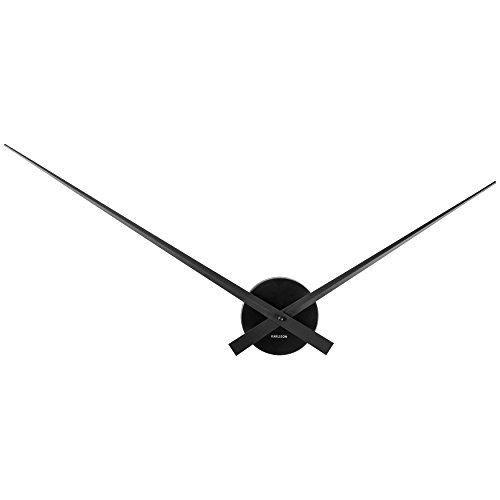 Karlsson Little Big Time Uhr, Wanduhr, Aluminium, Schwarz, One Size von Karlsson