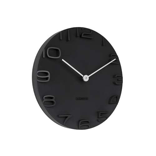 Karlsson Wanduhr On The Edge schwarz mit Chromzeiger, Ø42cm Karlsson Wanduhr On The Edge schwarz mit Chromzeiger, Ø42cm von Karlsson