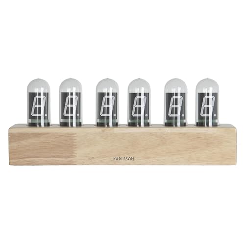 Karlsson PresentTime Tischuhr Cathode aus Holz von Karlsson