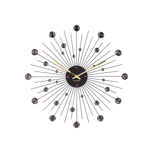 Karlsson Sunburst Wanduhr Ø 50 cm Crystal Black von Karlsson