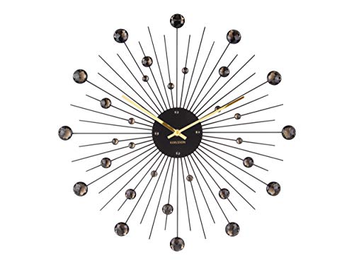 Karlsson Sunburst Wanduhr Ø 50 cm Crystal Black von Karlsson