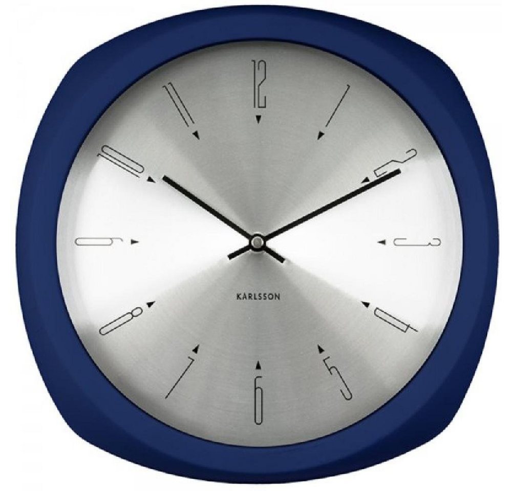Karlsson Uhr Wanduhr Aesthetic Square Blue Alu (30,5cm) von Karlsson