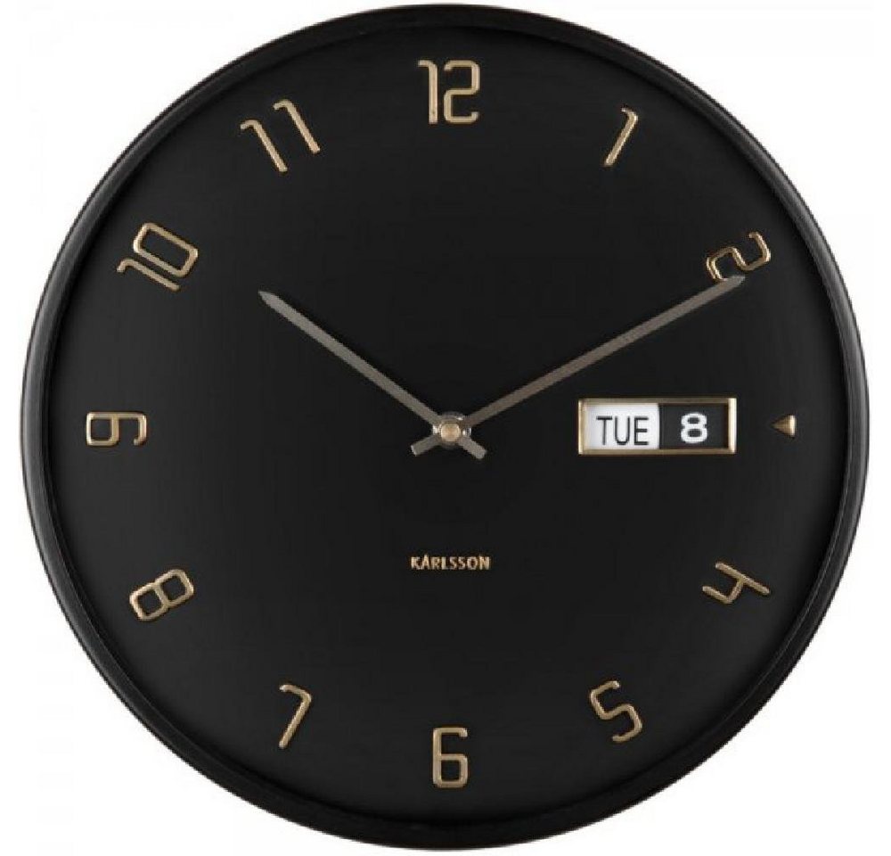 Karlsson Uhr Wanduhr Data Flip Iron Black (30cm) von Karlsson