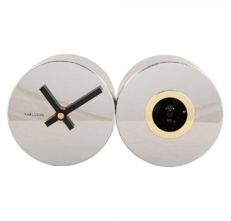 Karlsson Uhr Wanduhr Duo Cuckoo Chome Plated von Karlsson