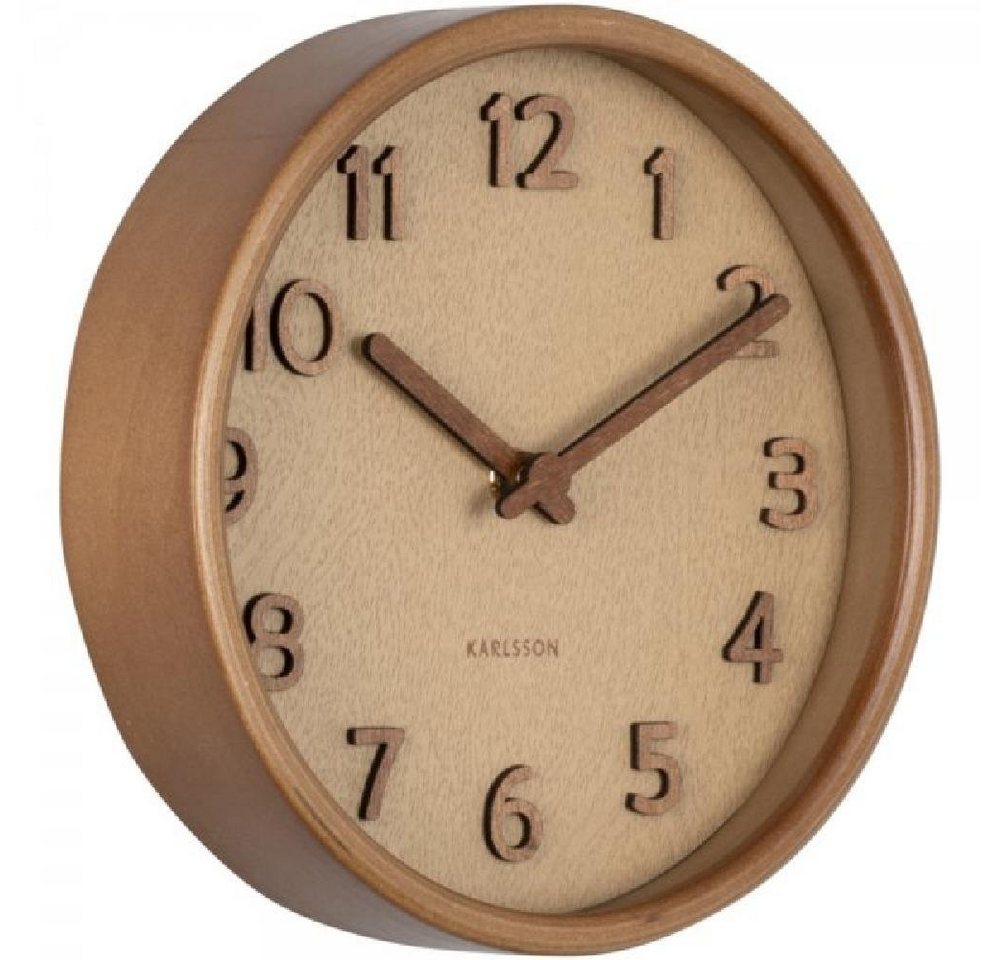 Karlsson Uhr Wanduhr Pure Wood Grain Sand Brown (20cm) von Karlsson