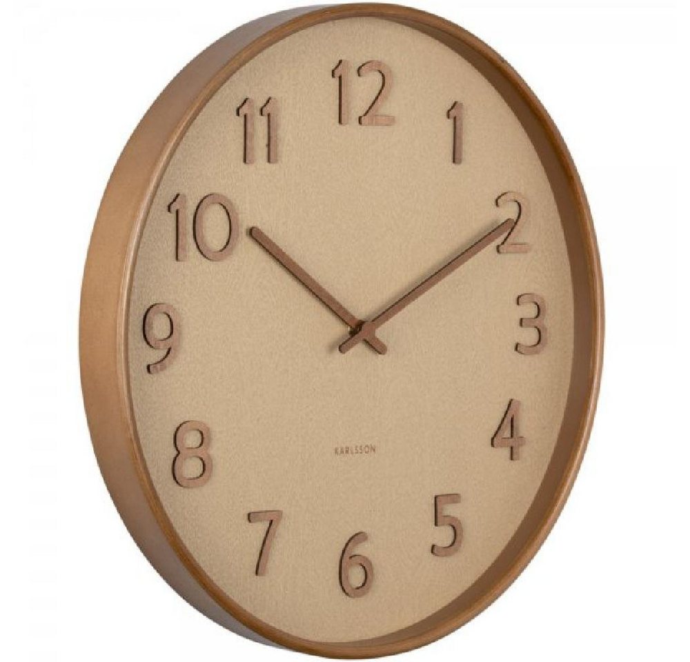 Karlsson Uhr Wanduhr Pure Wood Grain Sand Brown (40cm) von Karlsson