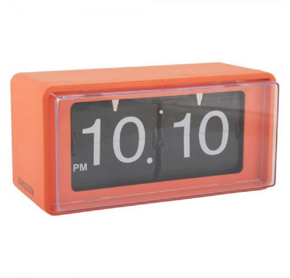 Karlsson Uhr Wanduhr oder Tischuhr Retro Boxed Flip Bright Orange von Karlsson