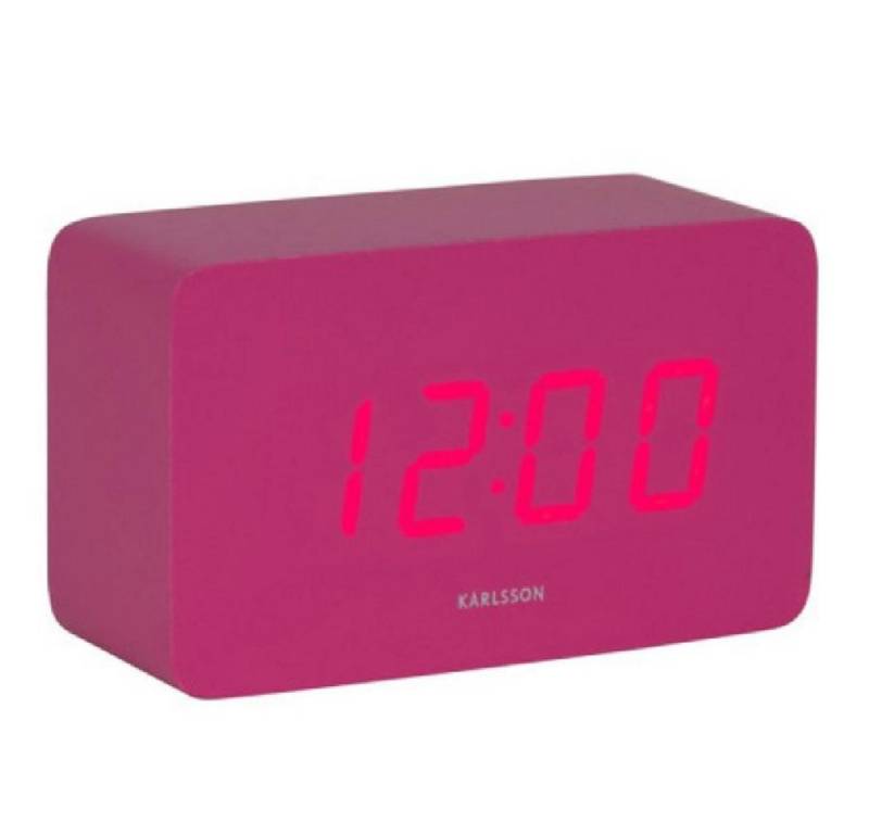 Karlsson Uhr Wecker Spry Tube Tischuhr LED Bright Pink von Karlsson