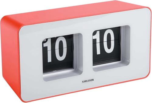 Karlsson Wall/Table Clock Funky Flip Scarlet red von Karlsson