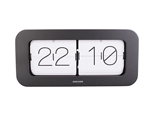 Karlsson [DL] Wall/Table Clock Matiz Bamboo Black 37 x 16 x 9cm,Excl. 2D Batt, Design Boxtel & Buijs von Karlsson