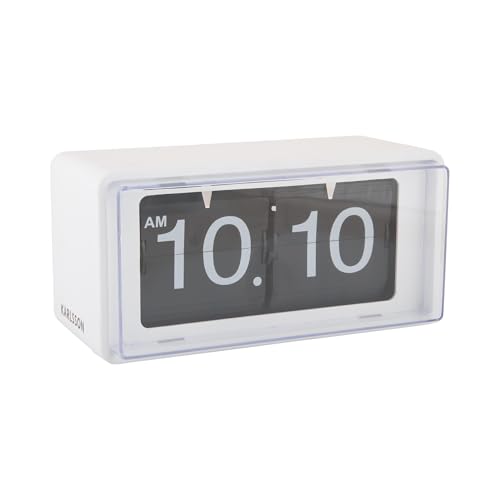 Karlsson Wall/Table Clock Retro Boxed Flip White von Karlsson
