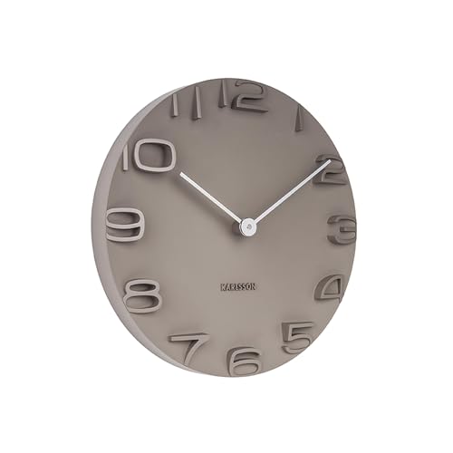 Karlsson Wanduhr On The Edge - Warmes Grau/Chrom - Ø42cm - Rund - Kunststoff - Wanduhr Modern Wohnzimmer - Wanduhren Karlsson Wanduhr On The Edge - Warmes Grau/Chrom - Ø42cm - Rund - Kunststoff - Wanduhr Modern Wohnzimmer - Wanduhren von Karlsson