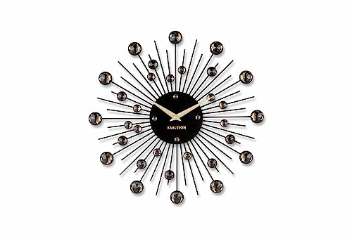 Karlsson Wanduhr Sunburst, Schwarz/Gold, 30 cm von Karlsson