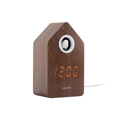 Karlsson Wecker Cuckoo Led - Dunkelbraun - 6x9x15.3cm - Rechteck - Holz - Wecker für Schlafzimmer Karlsson Wecker Cuckoo Led - Dunkelbraun - 6x9x15.3cm - Rechteck - Holz - Wecker für Schlafzimmer von Karlsson
