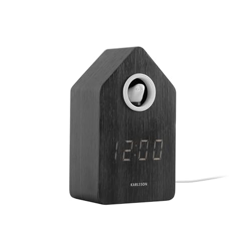 Karlsson Wecker Cuckoo Led - Schwarzes Holz - 6x9x15.3cm - Rechteck - Holz - Wecker für Schlafzimmer Karlsson Wecker Cuckoo Led - Schwarzes Holz - 6x9x15.3cm - Rechteck - Holz - Wecker für Schlafzimmer von Karlsson