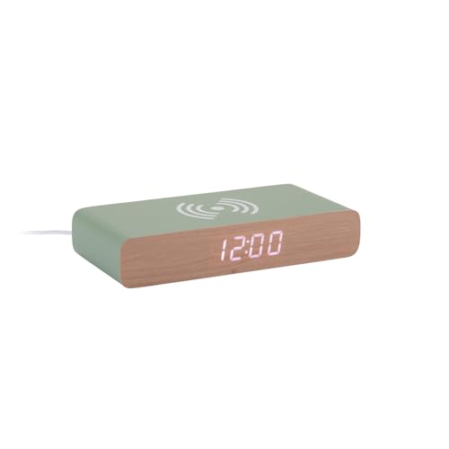 Karlsson Wecker Retro Flat Led - Dschungelgrün - 16.1x7.6x3cm - Rechteck - MDF - Wecker für Schlafzimmer von Karlsson
