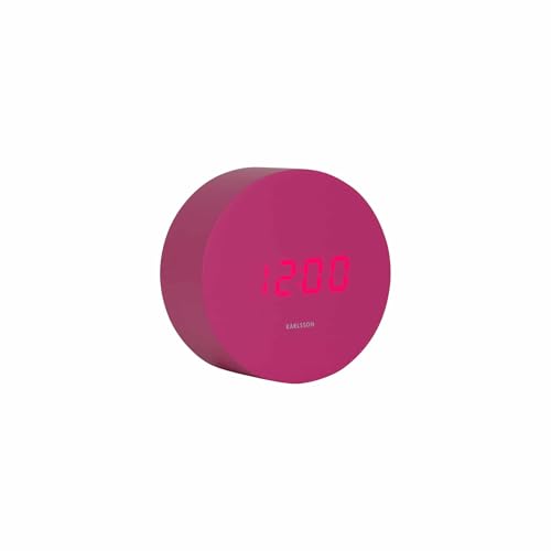 Karlsson Wecker Spry Round - Rosa - Ø9cm - Rund - MDF - Wecker für Schlafzimmer von Karlsson