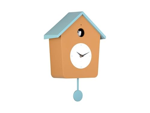 Wall Clock Cuckoo Light Ochre Yellow w. Misty Blue von Karlsson