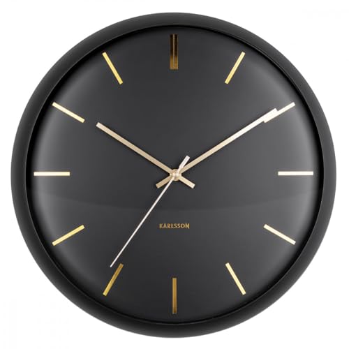 [DL] Wall Clock Globe Black, Design Armando Breeveld D. 40cm, H. 12cm, Excl. AA Battery von Karlsson