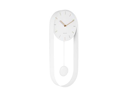 Wall Clock Pendelanhänger aus weißem Stahl von Karlsson