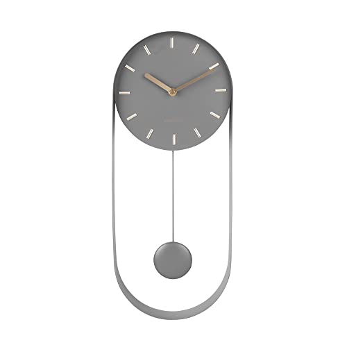 Wall Clock Pendulum Charm Steel Grey von Karlsson