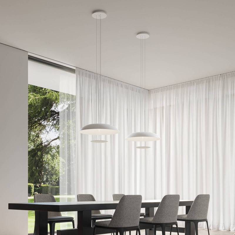 Karman LED-Hängeleuchte BLANCO, Ø 60 cm, weiß, Metall von Karman