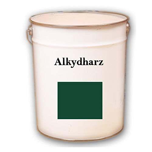 5kg RAL 6005 Moosgrün grün Alkydharz seidenmatt Alkyd Kunstharzfarbe Holzfarbe Holzschutz Wetterschutz Terrasse Terrassenfarbe von Karnasch