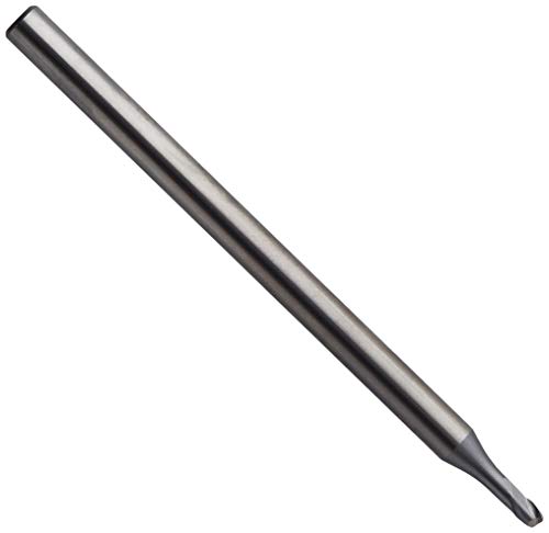 Karnasch 306212020002005 Vhm Mikrofräser mit Winkelradio, geschliffene Messer, 2-25 × D, 2,0 mm, Schnittdurchmesser 0,20 mm, Radius der Ecke, 5 mm, Länge 4 mm von Karnasch