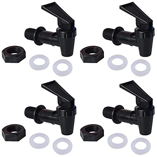 Karriter 4 Pieces Replacement Cooler Faucet Water Bottle Jug, Dispenser Tap Set, Reusable Spigot Spout Water Beverage Dispenser C von Karriter