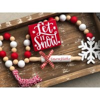 Let It Snow Weihnachts Tablett Set von KartKreations6