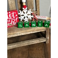 Santa Bead Block Girlande - Weihnachten-Tiered Tray Decor-Weihnachtsdekor von KartKreations6