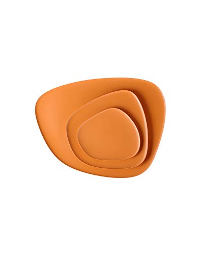 Kartell 123602 Teller/ Tabletts Melamin 45 x 45 x 1,7 cm 3 Einheiten, orange von Kartell