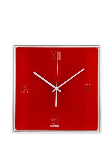 Kartell 190010 Tic und Tac, Wall Clock, Orangerot Deckende Farben , 30.0x30.0x8.0 cm von Kartell