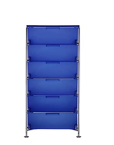 Kartell 2041L2 Container Mobil, 6 Schubladen, kobaltblau von Kartell