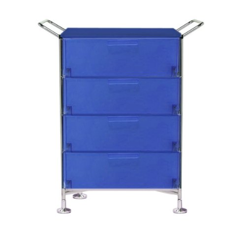 Kartell 2321L2 Container Mobil, 4 Schubladen, kobaltblau von Kartell