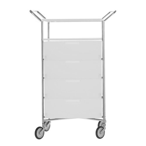 Kartell 2334L1 Container Mobil, 4 Schubladen, eisfarben von Kartell