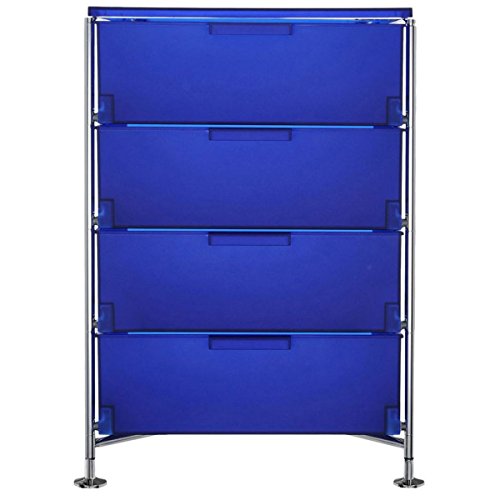 Kartell 2334L7 Container Mobil, 4 Schubladen, blau von Kartell