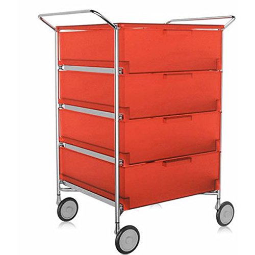 Kartell 2335L4 Container Mobil, 4 Schubladen, dunkelorange Kartell 2335L4 Container Mobil, 4 Schubladen, dunkelorange von Kartell