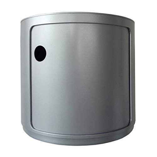 Kartell 4955SI Baukastenelement Componibili rund undurchsichtig Durchmesser 42 x 38,5 cm ABS, silber Kartell 4955SI Baukastenelement Componibili rund undurchsichtig Durchmesser 42 x 38,5 cm ABS, silber von Kartell