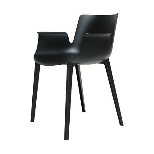 Kartell 580209 Stuhl mit Armlehnen, Plastik, schwarz, 54 x 62 x 77 cm von Kartell