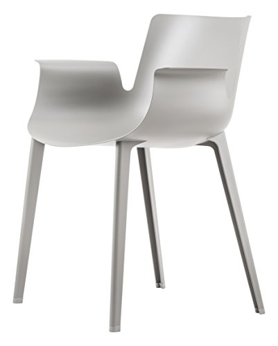 Kartell 5802GR Stuhl mit Armlehnen, Plastik, grau, 54 x 62 x 77 cm von Kartell