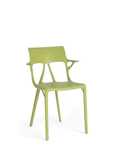 Kartell A.I. Stuhl, Polypropylen, Grün, 55 x 59 x 94 cm, 2 Stück von Kartell