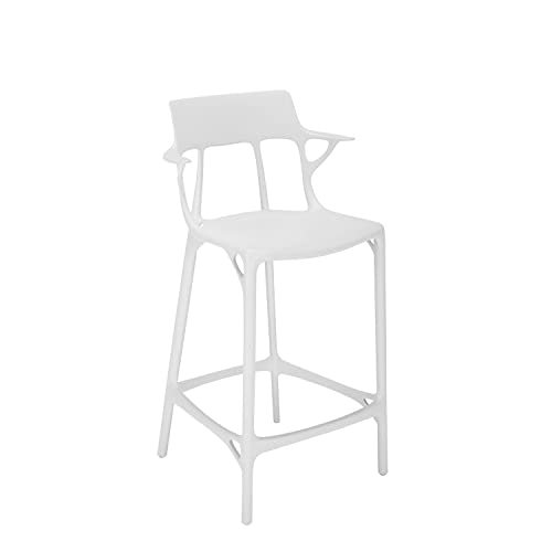 Kartell A.I. Stool Recycled, Hocker, Weiß, Höhe 65 cm von Kartell