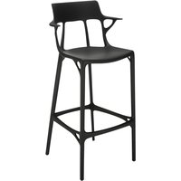 Kartell - AI Barstuhl recycled, SH 75 cm, schwarz von Kartell