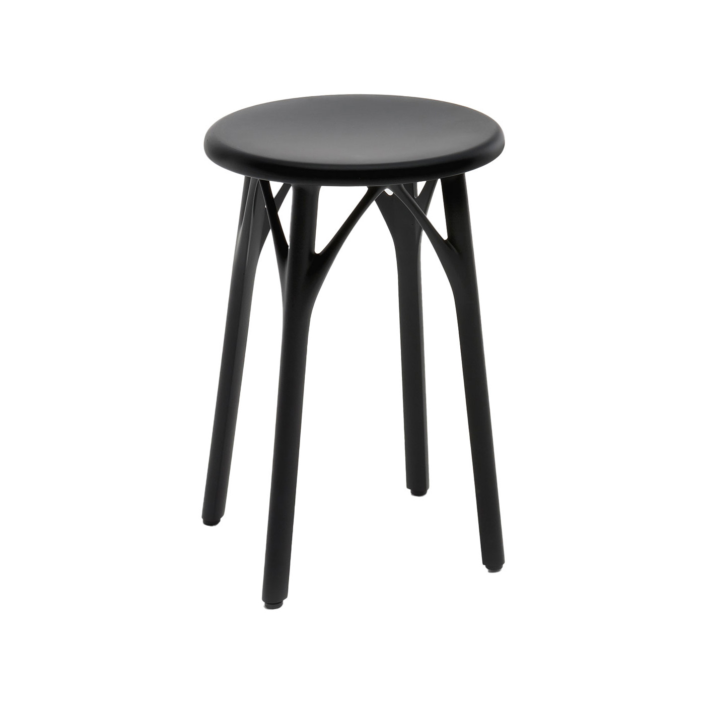 Kartell - AI Light Hocker H 45cm - schwarz/100% recyceltes Material/HxØ 45x32cm von Kartell