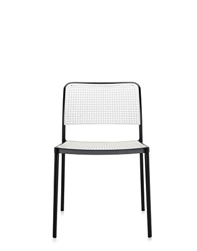 Kartell Audrey Sessel, aluminium bemalt schwarz/weiß, 51 x 80 x 52 cm von Kartell