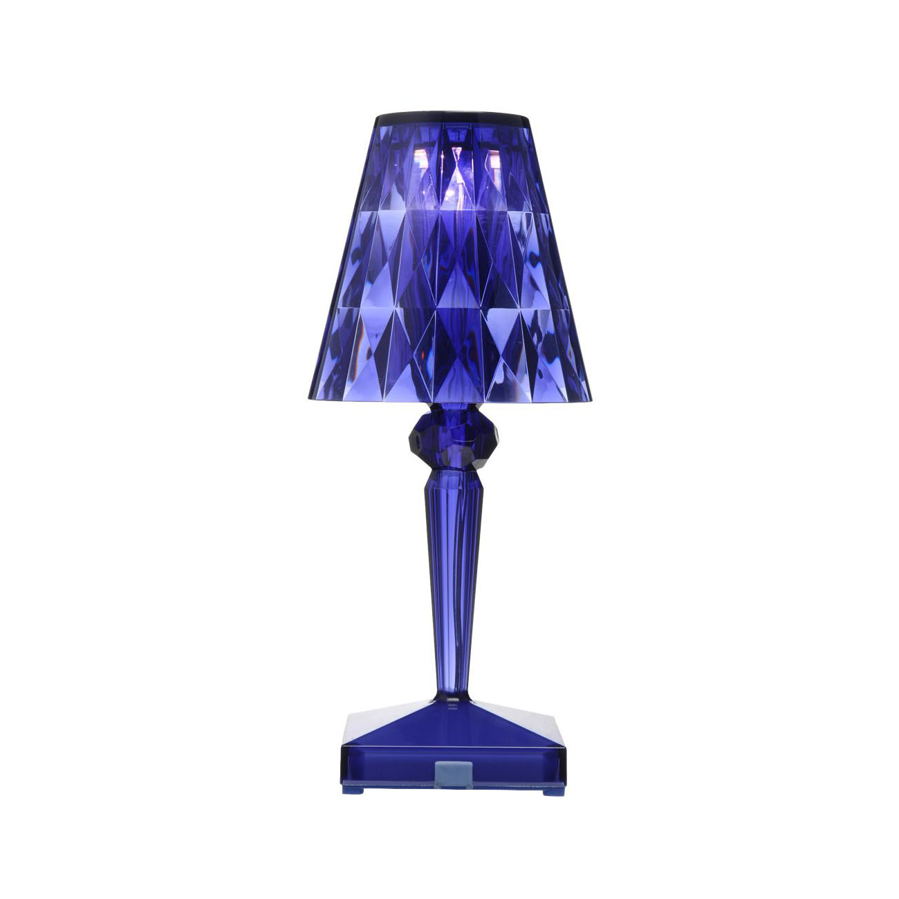 Kartell - Battery LED Outdoor Tischleuchte mit Akku - blau/transparent von Kartell