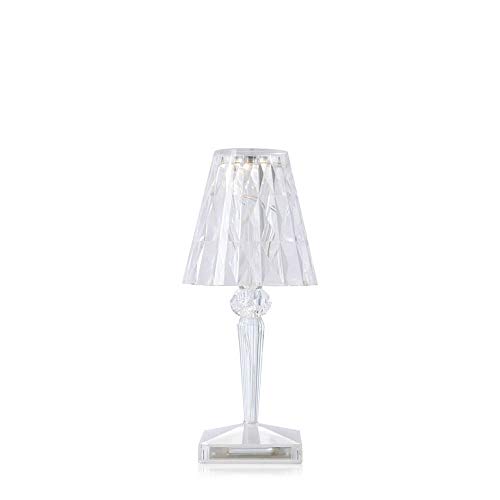 Kartell Battery tragbare und wiederaufladbare transparente kristall Tischlampe von Kartell