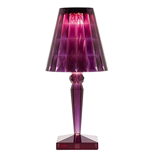 Kartell Big Battery, Tischlampe, Pflaume, Direktstromversorgung, 37,3 x 17 cm von Kartell